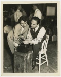 9h629 LUCKIEST GIRL IN THE WORLD candid 8x10.25 still 1936 Jane Wyatt looking at film with director!