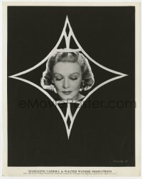 9h637 MADELEINE CARROLL 8x10 still 1936 unusual portrait in geometric design for Walter Wanger!