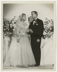 9h664 MARRYING KIND 8x10 still 1952 best wedding portrait of bride Judy Holliday & groom Aldo Ray!