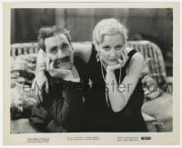 9h685 MONKEY BUSINESS 8.25x10 still R1949 c/u of Groucho Marx & Thelma Todd arm-in-arm & pensive!