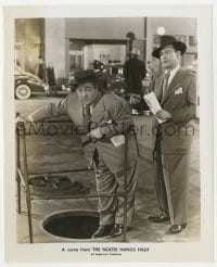 9h723 NOOSE HANGS HIGH 8.25x10 still 1948 Bud Abbott by Lou Costello about to fall in manhole!