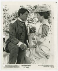 9h861 SOMEWHERE IN TIME 8x9.75 still 1980 close up of beautiful Jane Seymour & Christopher Reeve!