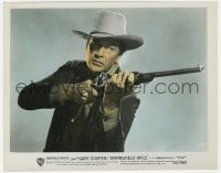 9h097 SPRINGFIELD RIFLE color 8x10 still 1952 best close up of Gary Cooper aiming his gun!