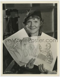 9h887 SUCCESS AT ANY PRICE candid 8x10.25 still 1934 Westman w/sketches of co-stars by Hendrickson!