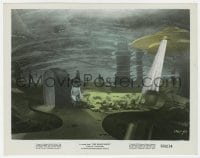 9h105 THIS ISLAND EARTH color 8x10.25 still 1955 incredible FX image of alien spaceship over planet!