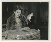 9h934 TOGETHER AGAIN 8.25x10 still 1944 c/u of Irene Dunne reading bad news by St. Hilaire!