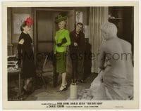 9h110 TOGETHER AGAIN color 8x10 still 1944 Irene Dunne & woman in artist Charles Boyer's studio!