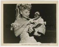 9h948 TWO SMART PEOPLE 8x10.25 still 1946 great close up of Lucille Ball with monkey in costume!