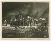 9h964 WAR OF THE WORLDS 8x10 still 1953 Gene Barry & crowd examine crashed alien ship in city!