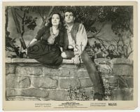 9h986 WUTHERING HEIGHTS 8.25x10 still R1963 great c/u of Laurence Olivier & Merle Oberon on wall!