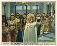 9h069 LONG SHIPS color English FOH LC 1964 close up of Beba Loncar by line of beautiful women!