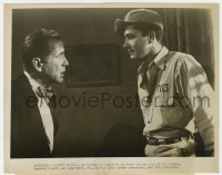 9h575 KNOCK ON ANY DOOR 8x10.25 still 1949 c/u of Humphrey Bogart takling to convict John Derek!