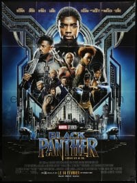 9j786 BLACK PANTHER advance French 1p 2018 Chadwick Boseman in the title role as T'Challa + cast!