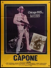 9j796 CAPONE French 1p 1975 great image of Ben Gazzara as the gangster legend in 1925 Chicago!