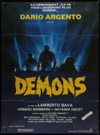 9j813 DEMONS French 1p 1986 Dario Argento, Enzo Sciotti artwork of shadowy monster people!