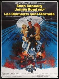 9j815 DIAMONDS ARE FOREVER French 1p R1980s McGinnis art of Sean Connery as James Bond & sexy girls!
