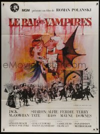 9j830 FEARLESS VAMPIRE KILLERS French 1p R1970s Roman Polanski, wacky vampire art by Clement Hurel!