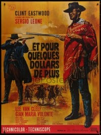 9j832 FOR A FEW DOLLARS MORE French 1p R1970s Leone, Jean Mascii art of Clint Eastwood & Van Cleef