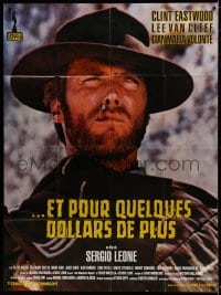 9j833 FOR A FEW DOLLARS MORE French 1p R1990s Sergio Leone, great c/u of Clint Eastwood with cigar!