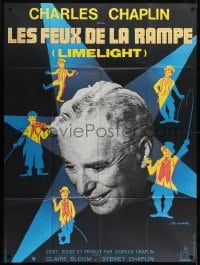 9j883 LIMELIGHT French 1p R1970s many artwork images of Charlie Chaplin by Leo Kouper + photo!