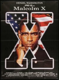 9j892 MALCOLM X French 1p 1992 directed by Spike Lee, different c/u of Denzel Washington!