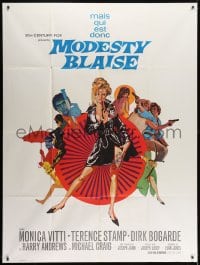 9j900 MODESTY BLAISE French 1p 1966 Bob Peak art of sexiest female secret agent Monica Vitti!