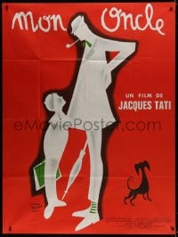 9j902 MON ONCLE French 1p R1970s wonderful Pierre Etaix art of Jacques Tati as My Uncle, Mr. Hulot!