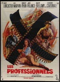 9j924 PROFESSIONALS French 1p 1966 Mascii art of Lancaster, Lee Marvin & sexy Claudia Cardinale!