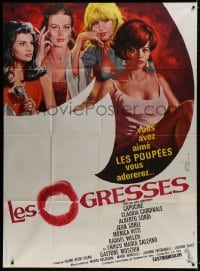 9j930 QUEENS French 1p 1967 Mascii art of sexy Capucine, Cardinale, Raquel Welch & Monica Vitti!