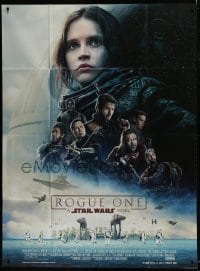 9j941 ROGUE ONE French 1p 2016 A Star Wars Story, Felicity Jones, top cast montage, Death Star!