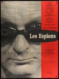 9j959 SPIES French 1p 1957 Henri-Georges Clouzot, different close up photo of Curt Jurgens!