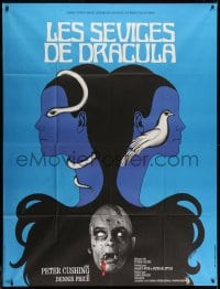 9j981 TWINS OF EVIL French 1p 1972 cool completely different Bacha art of female vampires!