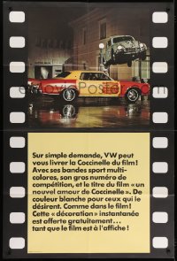 9j750 HERBIE RIDES AGAIN French 32x47 1974 Disney's Love Bug, cool Volkswagen Beetle tie-in poster!