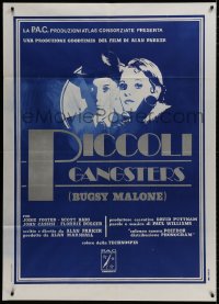 9j287 BUGSY MALONE blue background Italian 1p 1976 juvenile gangsters Jodie Foster & Scott Baio!