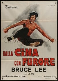 9j297 CHINESE CONNECTION Italian 1p R1970s kung fu master Bruce Lee, art by Averardo Ciriello!