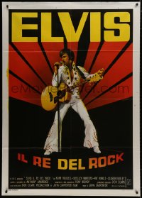 9j321 ELVIS Italian 1p 1979 Kurt Russell as Presley, Carpenter,rock & roll, different Crovato art!