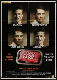 9j326 FIGHT CLUB Italian 1p 1999 Edward Norton, Brad Pitt, Edward Pitt & Brad Norton, different!
