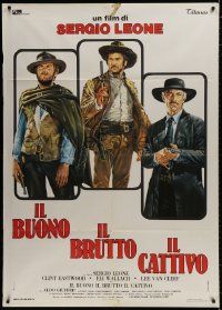 9j334 GOOD, THE BAD & THE UGLY Italian 1p R1970s Clint Eastwood, Lee Van Cleef, Sergio Leone!