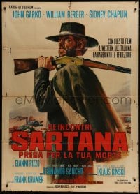 9j335 GUNFIGHTERS DIE HARDER Italian 1p 1968 cool Casaro spaghetti western art of Gianni Garko!