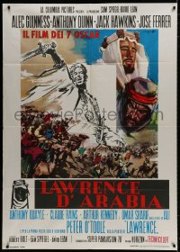 9j374 LAWRENCE OF ARABIA Italian 1p R1970s David Lean classic, Peter O'Toole, cool Cesselon art!