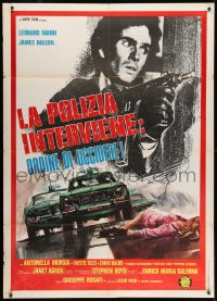 9j376 LEFT HAND OF THE LAW Italian 1p 1975 La Polizia interviene: ordine di uccidere, cool art!