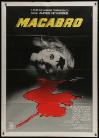 9j386 MACABRE Italian 1p 1980 Lamberto Bava horror, creepy image of bloody broken doll's head!
