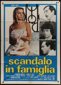 9j436 SCANDALO IN FAMIGLIA Italian 1p 1976 Marcello Andrei, sexy barely-dressed Gloria Guida!