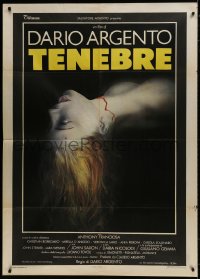 9j459 TENEBRE Italian 1p 1982 Dario Argento giallo, creepy artwork of dead female victim!