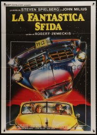 9j472 USED CARS Italian 1p 1986 Robert Zemeckis, Spielberg, Milius, different art by Enzo Sciotti!
