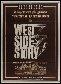 9j482 WEST SIDE STORY Italian 1p R1978 winner of 10 Academy Awards, classic title artwork!