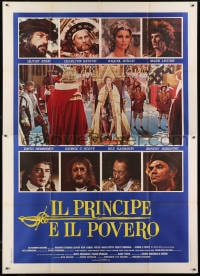 9j507 CROSSED SWORDS Italian 2p 1977 Prince & the Pauper with sexy Raquel Welch added, different!