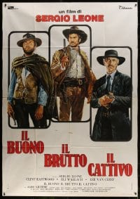 9j523 GOOD, THE BAD & THE UGLY Italian 2p R1970s Clint Eastwood, Lee Van Cleef, Sergio Leone!