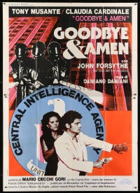 9j524 GOODBYE & AMEN Italian 2p 1978 CIA agents looking for Tony Musante & sexy Claudia Cardinale!