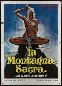 9j532 HOLY MOUNTAIN Italian 2p 1987 Jodorowsky, different art of near-naked girl on mountain top!